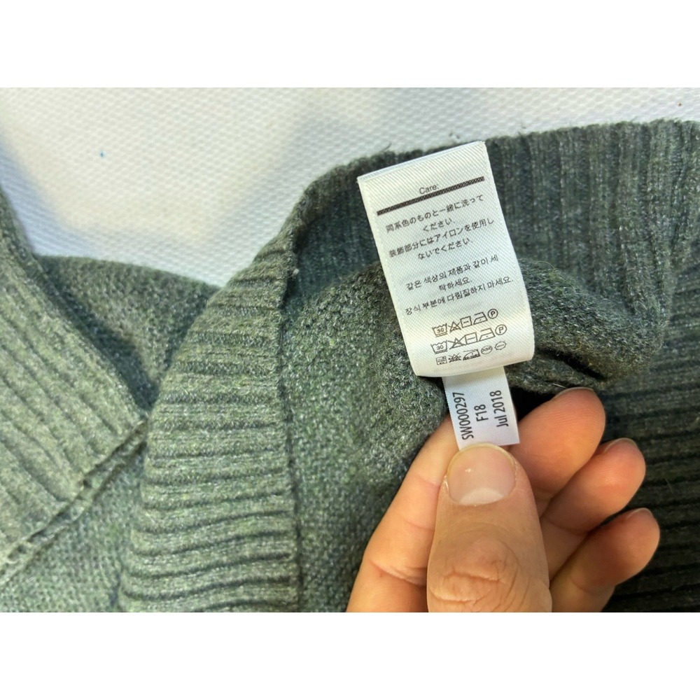 Smartwool Merino Wool Blend Knit Sweater L Olive Green Pullover Mens Heathered - Picture 5 of 7